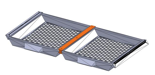 Under Desk Drawer middle section 3D model thumbnail