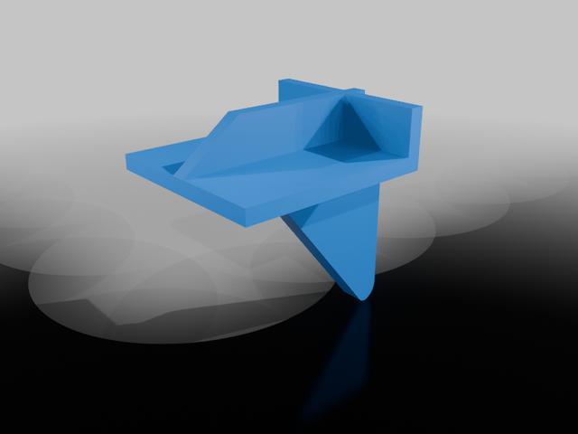 Freewing Avanti V2 Control Horn (Flap) 3D model thumbnail