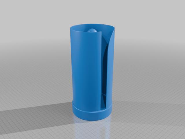 keukenrol houder 242 hoog open gemaakt 3D model thumbnail
