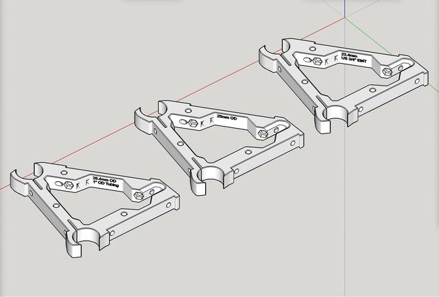 LowRider 3 CNC - braces for gantry remixed to have nut capture slots on all 3 sides! (v1.0) 3D model thumbnail