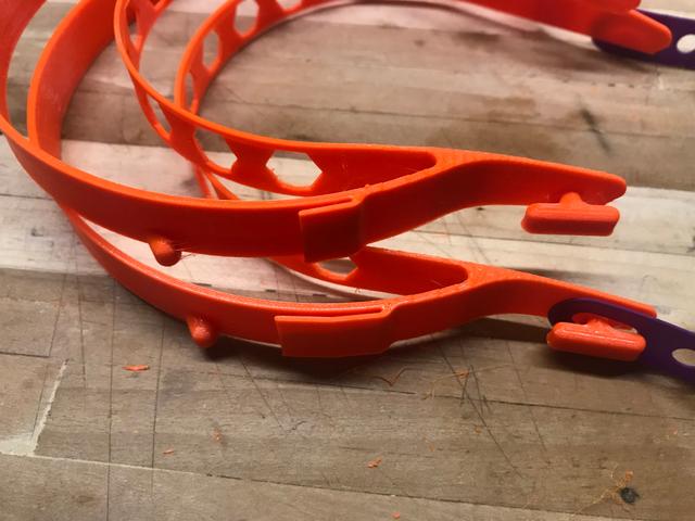 Extended shield clips on Face shield - A4 binding sheet - easy punching 3D model thumbnail