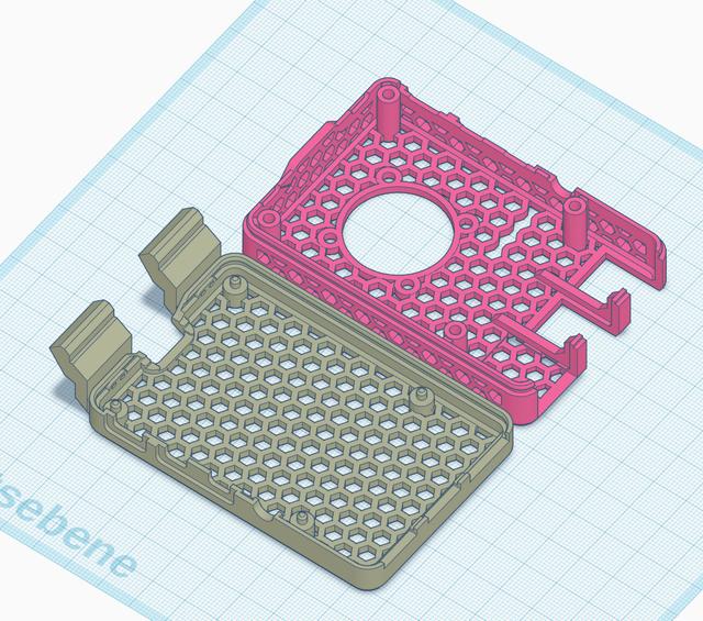Raspberry Pi4B Prusa Mini Case 3D model thumbnail