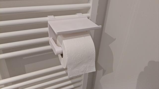 Radiator toilet paper holder 3D model thumbnail