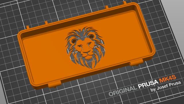 Lion lid 3D model thumbnail