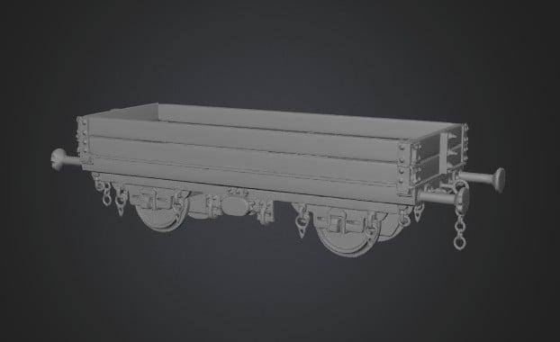 Model Railway Freight Wagon 3D model thumbnail