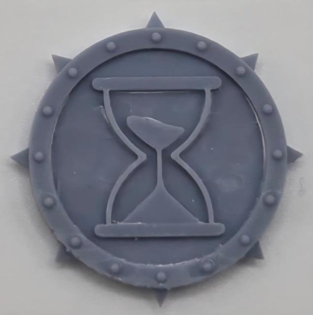 Blood Bowl Turn/Hourglass Token 3D model thumbnail
