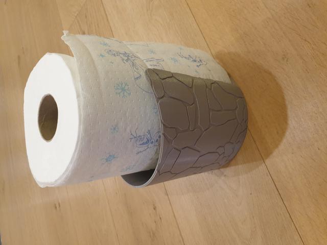 Spiral Paper Towel Holder with stone pattern 3D model thumbnail