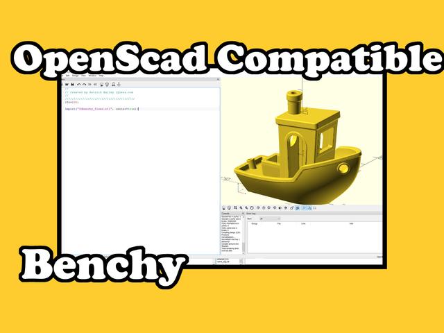 OpenScad Compatible Benchy 3D model thumbnail
