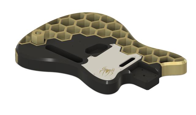 Prusacaster Spider PickGuard 3D model thumbnail