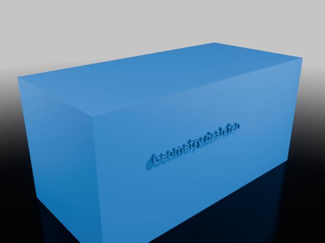 geometry dash fan 3D model thumbnail