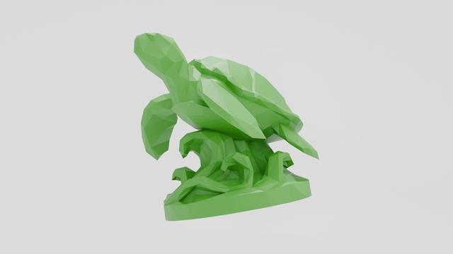Low Poly Faboulous Sea Turtle 3D model thumbnail