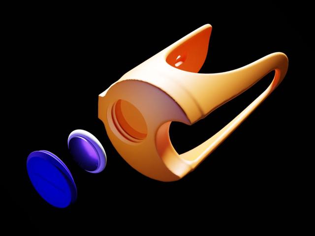 Stealth AirTag bike bottle holder 3D model thumbnail
