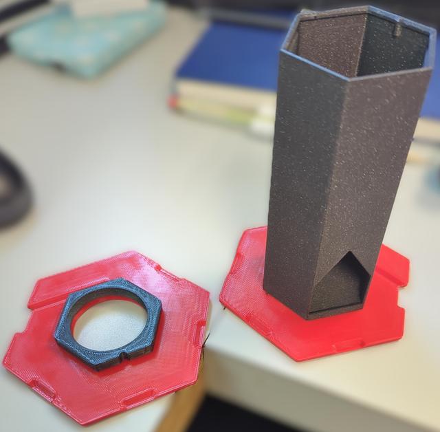Rollup Dice Box - Tower Short 3D model thumbnail