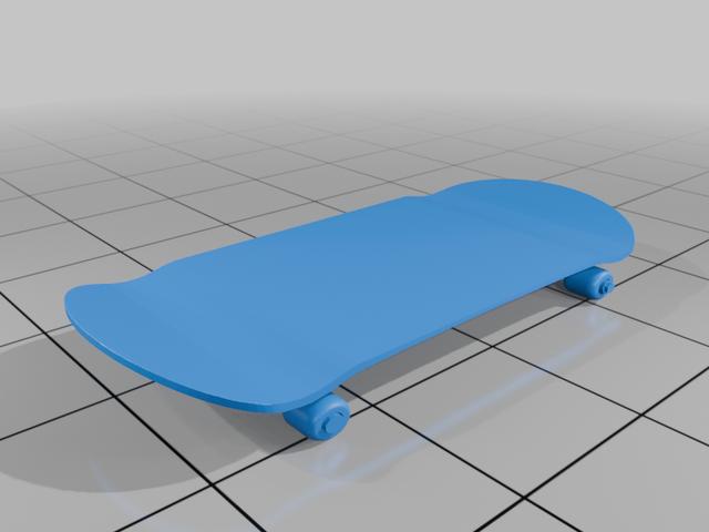 finger skateboard 3D model thumbnail