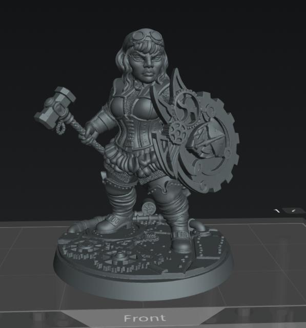 Dwarf Artificer Female 3 3D model thumbnail