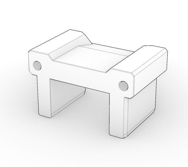 EVA 3 Ductless Cartesian Bottom with beacon mount 3D model thumbnail