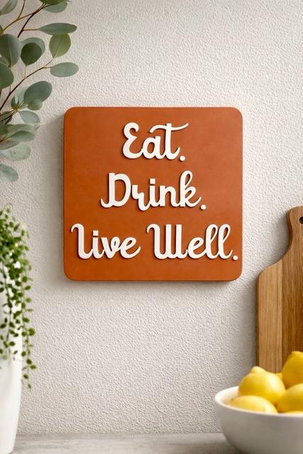 Eat Drink Live Well Wall Art 3D model thumbnail