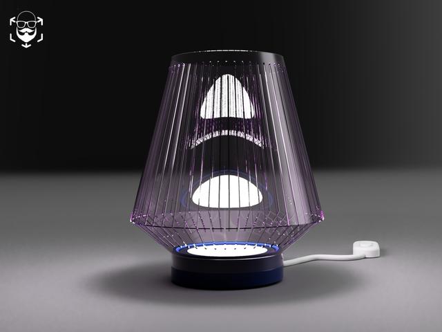 HaloWire Lamp – Modern LED Table Light 3D model thumbnail