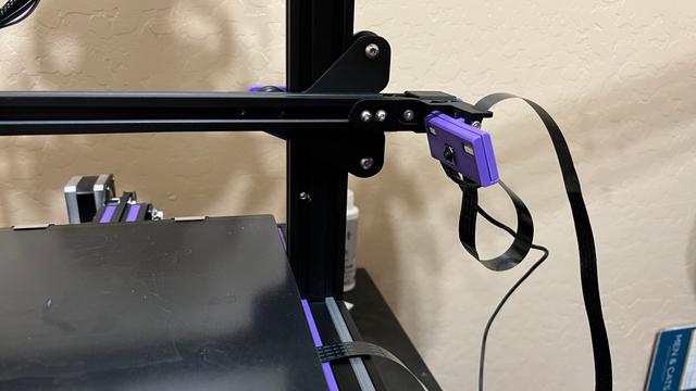 Pi Camera Mount with Dual Keychain LED Support 3D model thumbnail