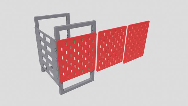 3D printable rack - Support Beam for Printable Skadis Mount 3D model thumbnail