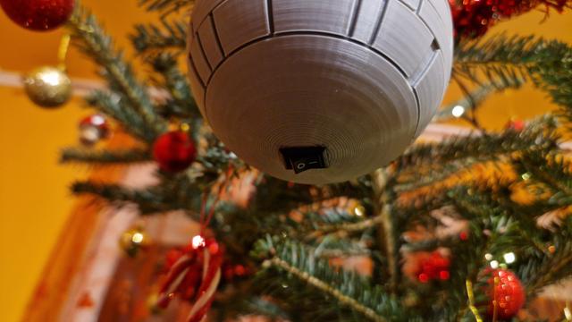 Death Star Christmas Ornament with switch 3D model thumbnail