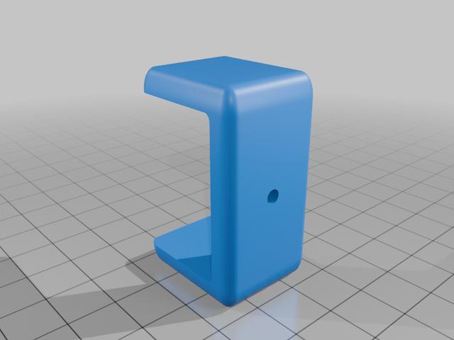 Guitar Strap Pin 3mm Pilot Hole Jig - 44mm Body Thickness 3D model thumbnail
