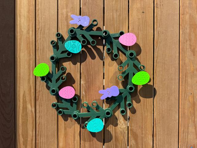 24" Lego Wreath with Easter Eggs & Peeps 3D model thumbnail