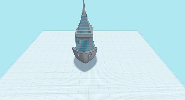 Empire State benchy 3D model thumbnail