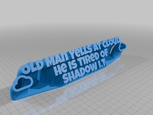 Old Man Yells At Cloud He Is Tired Of Shadow IT 3D model thumbnail