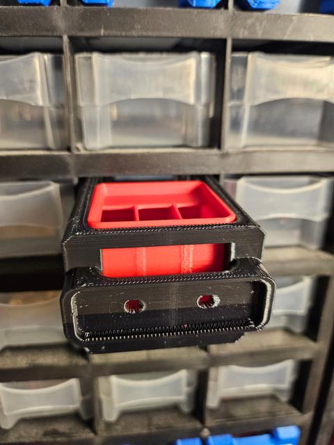 Gridfinity bin drawer for Harbor Freight parts organizer - 5U remix 3D model thumbnail