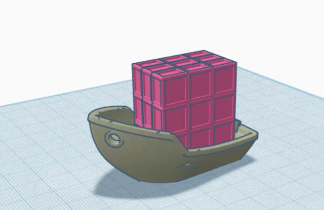 Rubiks benchy 3D model thumbnail