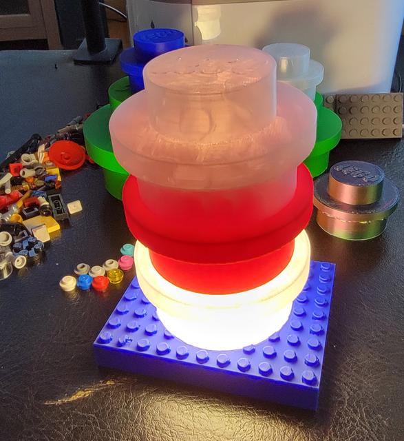 Lego Stud Lamp 3D model thumbnail