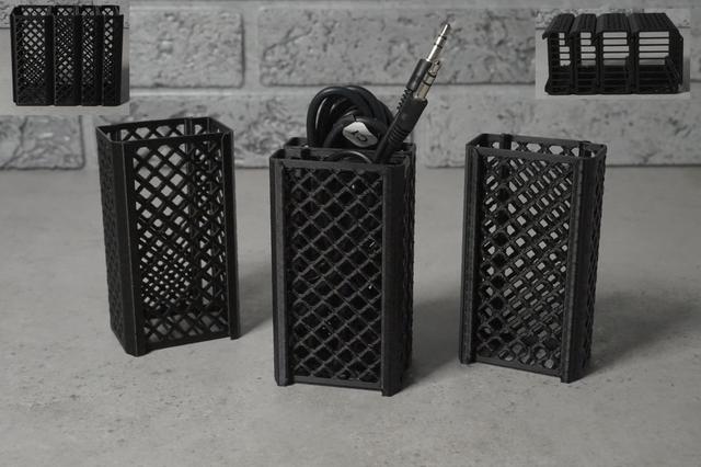 Hollow cable organizer 3D model thumbnail