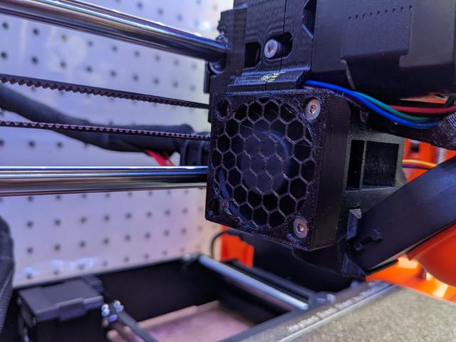 Thinner Fan Guard for Prusa i3 MK3s+ 3D model thumbnail
