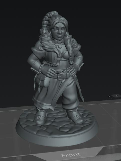Dwarf Monk Female 4 3D model thumbnail