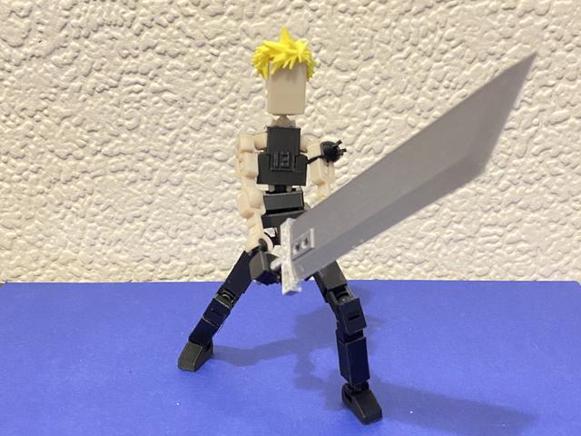 Lucky 13 Cloud Strife FF7 Skin 3D model thumbnail
