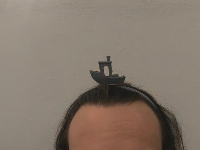 Benchy hairband 3D model thumbnail