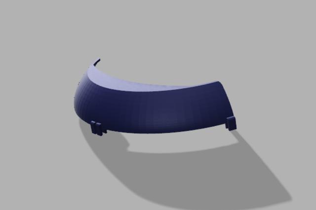 Detachable Protective Visor for RC2 Face Shields 3D model thumbnail