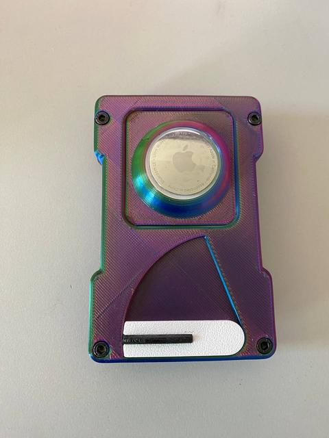 Airtag addon for pop-up wallet 3D model thumbnail