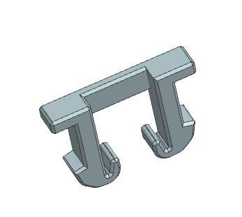 Skadis universal Clip for div. Halter (Holder) 3D model thumbnail