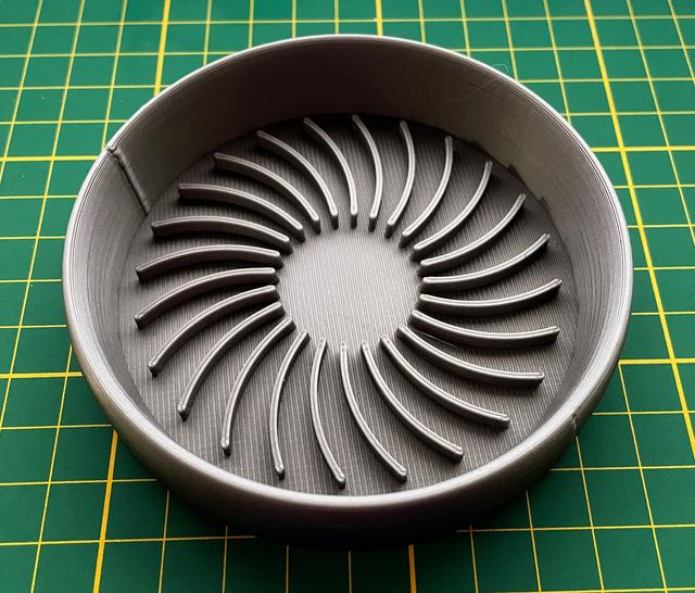 Plate for Modern Spiral Planter - Taller and wider version 3D model thumbnail