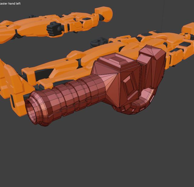 blaster hands for dummy 13 3D model thumbnail