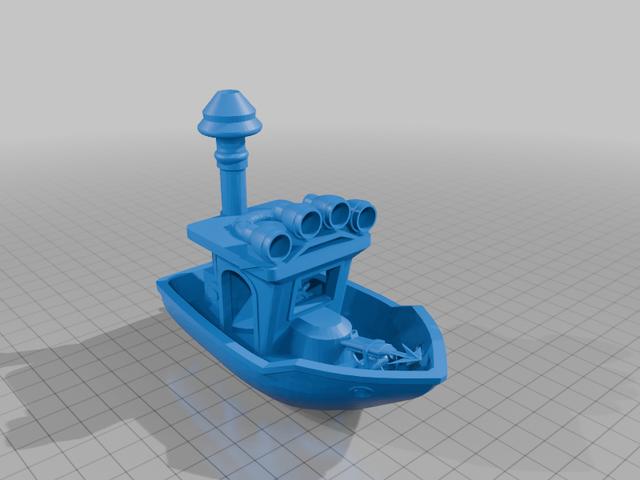 Hunting benchy 3D model thumbnail