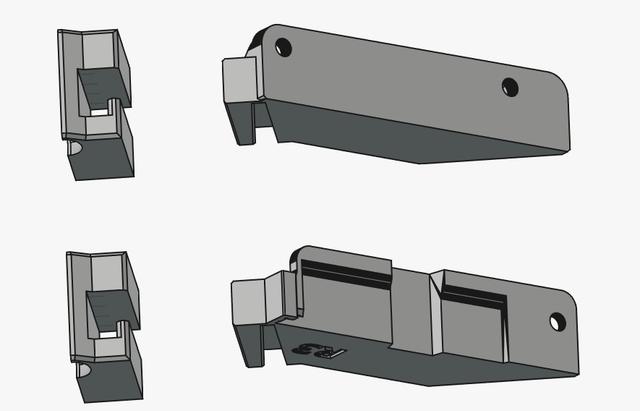 Detachable LCD mount for Prusa MK4s 3D model thumbnail