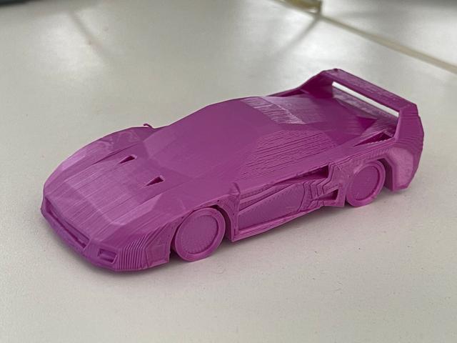 Low-Poly Ferrari F40 (Print-in-Place) 3D model thumbnail