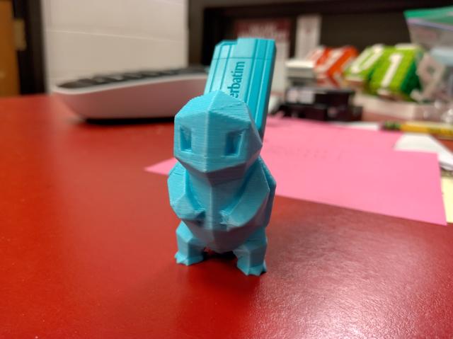 Low-Poly Squirtle But He Holds a USB Drive 3D model thumbnail