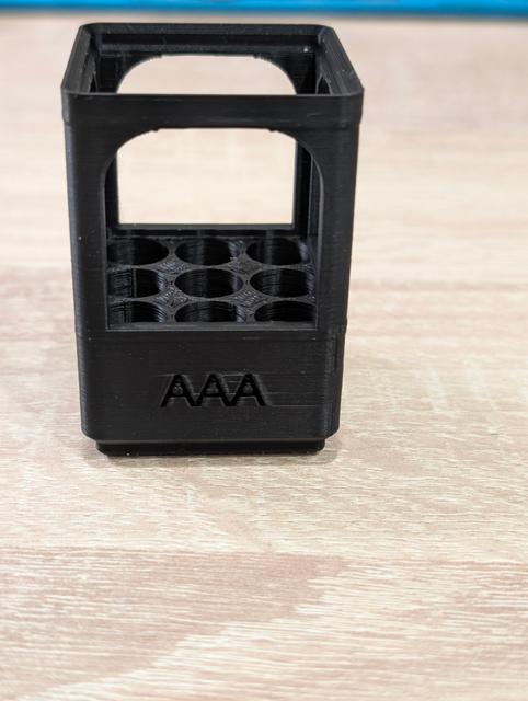 Gridfinity 1x1x8 AAA battery holder 3D model thumbnail