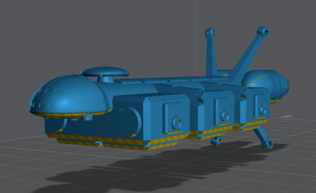 Clipper Cargo Jumpship 3D model thumbnail