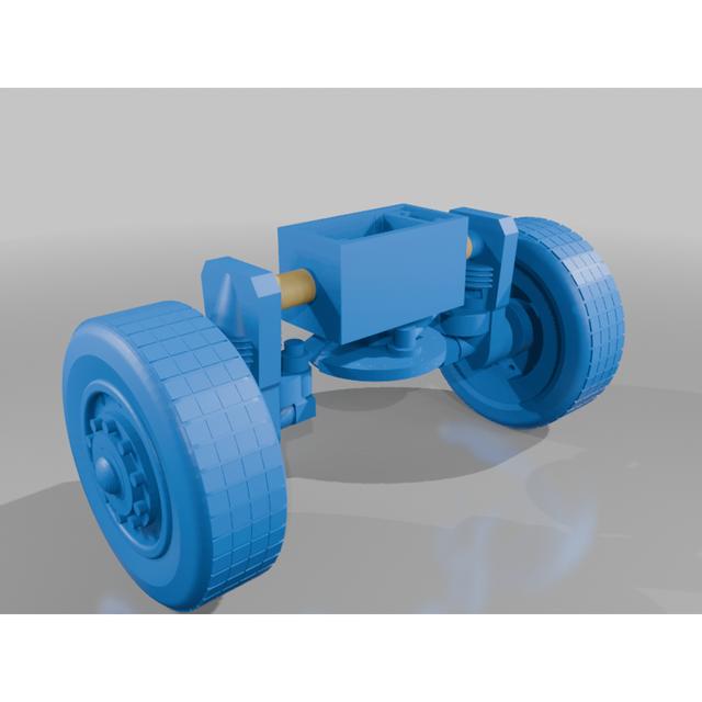 MECANISME de ROUE AVANT RETRACTABLE 3D model thumbnail