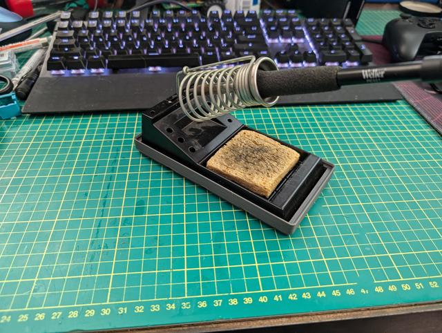 Gridfinity Weller WES51 Soldering Iron Stand Holder 3D model thumbnail